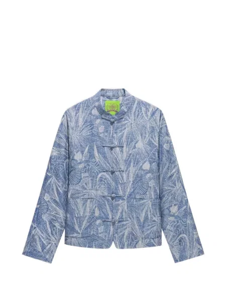 Geacă Shanghai Tang cu model floral albastru