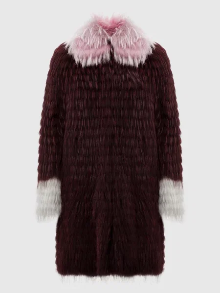 Шуба з хутра лисиці Giuliana Teso бордова