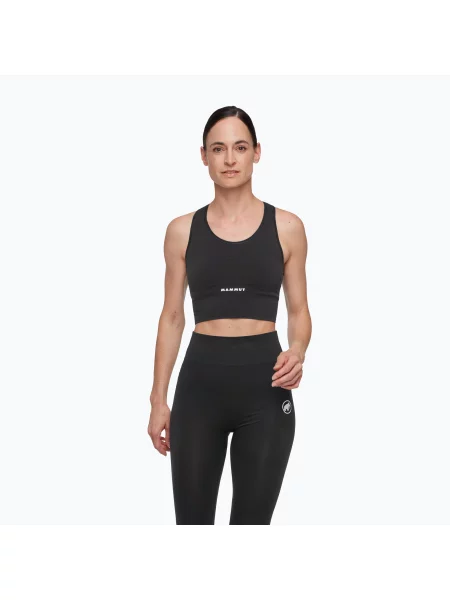 Termoaktív melltartó Mammut All-Mountain Seamless BL Sport black/white. Méret: M fehér