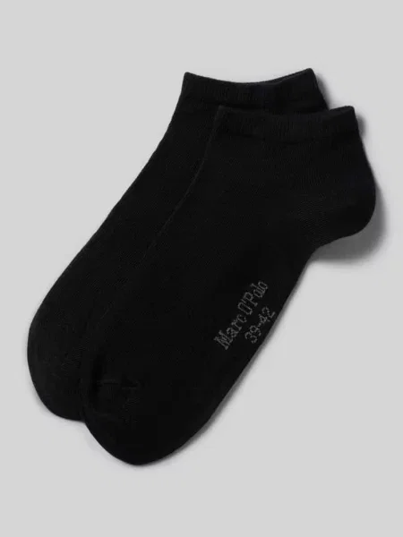 Skarpety do sneakersów z mieszanki bawełny w zestaw 2 szt. Marc O'polo czarne