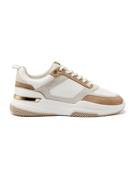 Sneakersy Mallet London zamszowe beżowe
