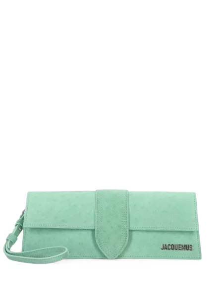 Geantă Jacquemus din piele de căprioară verde