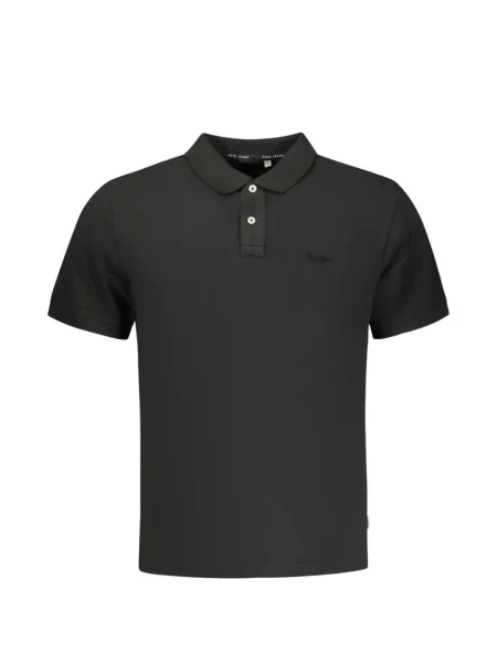 Tricou polo Pepe Jeans cu broderie negru