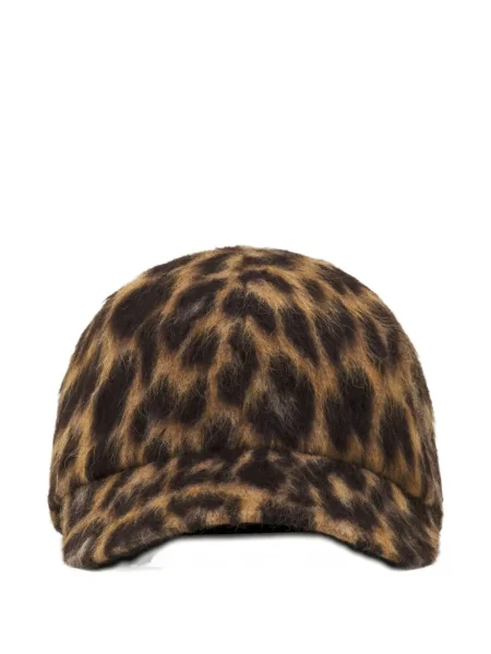 Șapcă Lanvin cu imagine cu model leopard maro