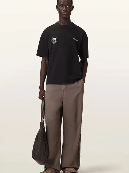 AllSaints T-shirt SPINNER czarna