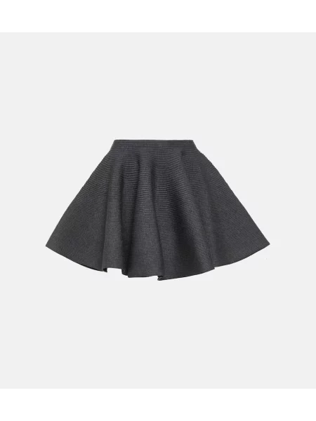 Vlnená sukňa Alaã¯a sivá