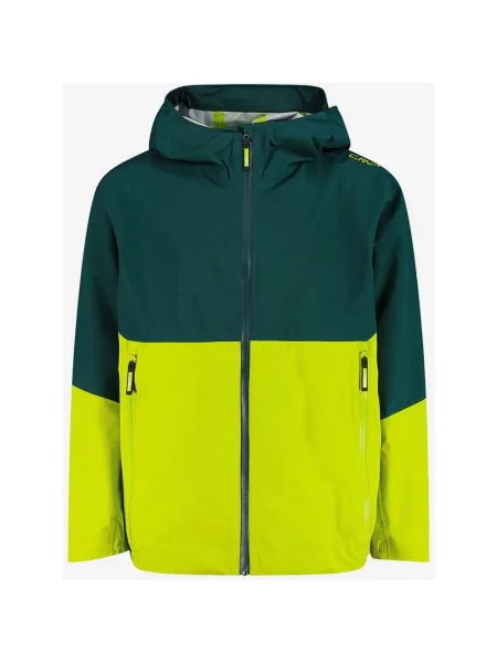 Kurtka CMP Fix Hood Zielony Ciemny 16 żółty