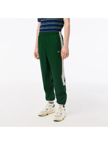 Lacoste Spodnie Dresowe Neo Heritage Z Blokadą Koloru Relaxed Fit zielone