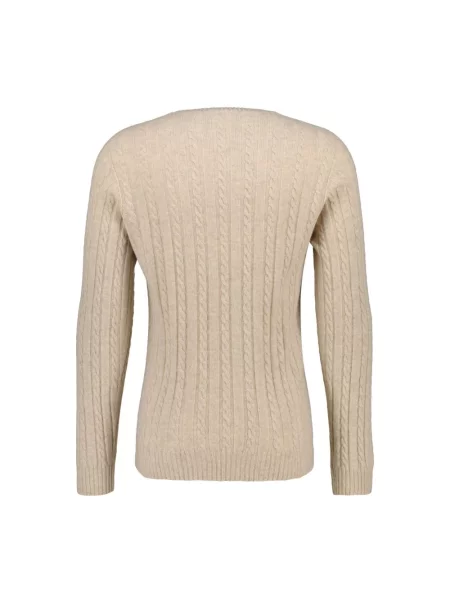 Dzianinowy sweter Profuomo beżowy