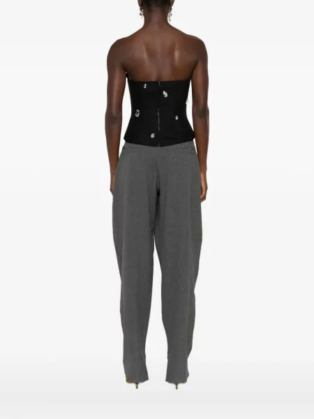 Top David Koma de cristal negru