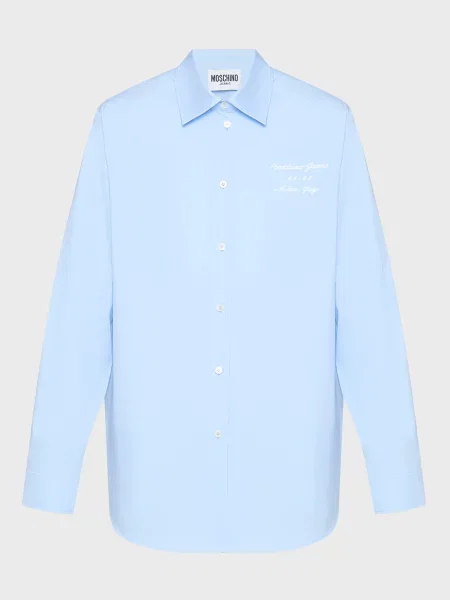 Рубашка Moschino голубая