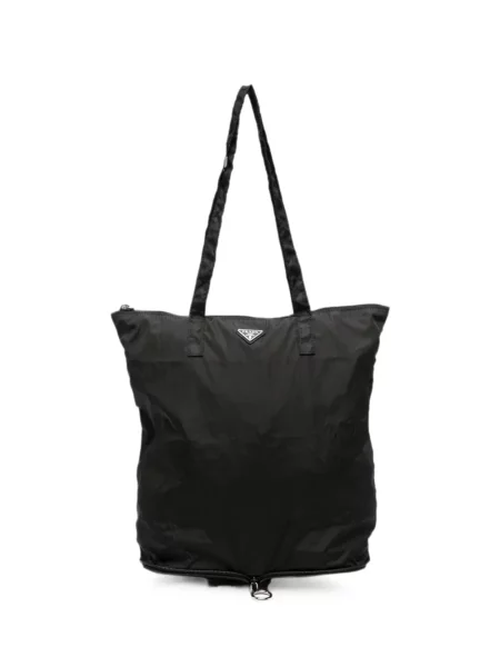 Geantă shopper Prada cu autograf negru