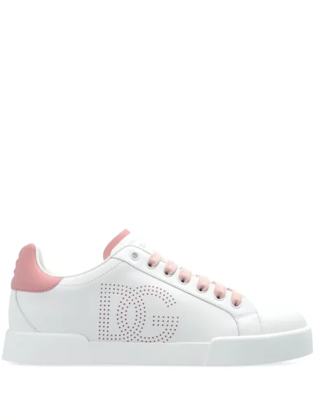 Sneakerși Dolce & Gabbana Portofino din piele alb