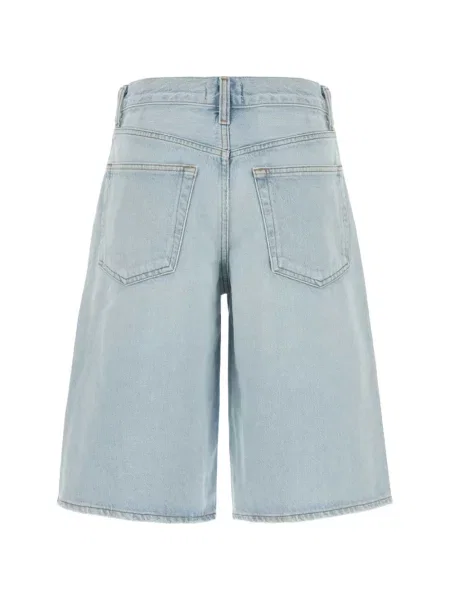 Pantaloni scurți din denim Agolde albastru