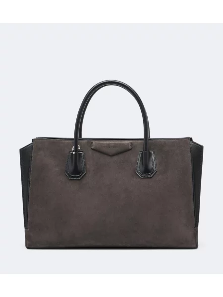 Geantă shopper Givenchy din piele de căprioară gri
