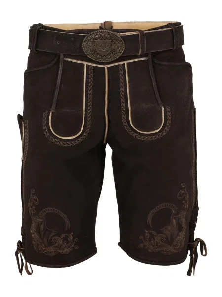 Krüger Buam Krojové kalhoty Balian tmavě hnědá