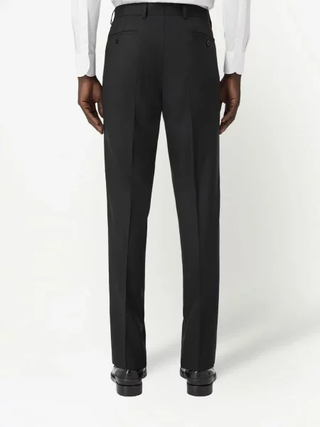 Vunene hlače Burberry crna