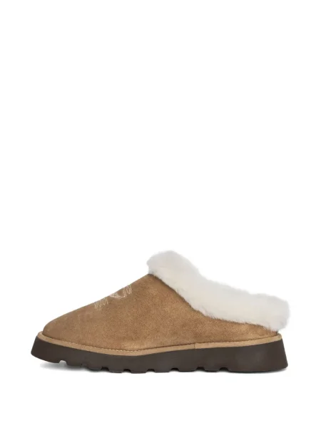 Papuci tip mules Zadig&voltaire cu broderie maro