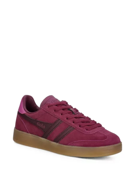 Sneakerși Gola din piele de căprioară roșu