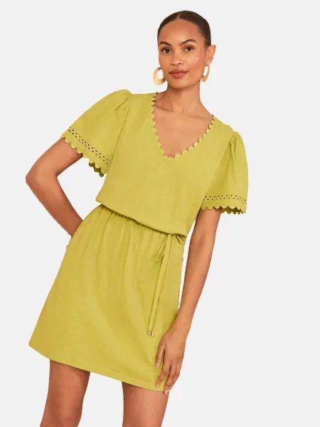 Love & roses Rochie limetă verde
