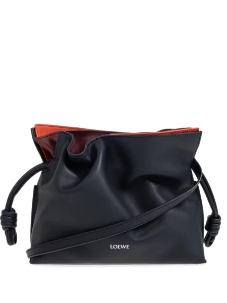 Bőr crossbody táska Loewe kék