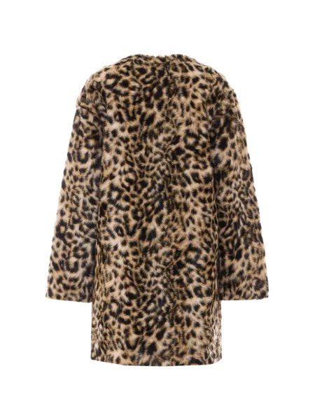 Palton de blană Michael Michael Kors cu model leopard cu blană maro