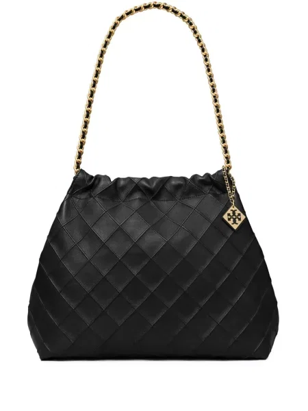 Geanta de piele Tory Burch din piele negru
