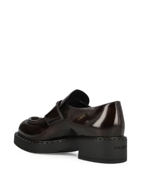 Pantofi loafer Prada din piele maro