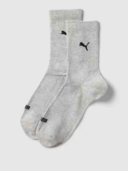 Skarpety z detalami z logo w zestawie 2 szt. Puma srebrne
