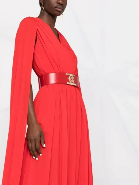 Jedwabna sukienka Elie Saab czerwona