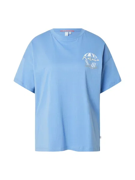QS Tricou azuriu / galben pastel alb