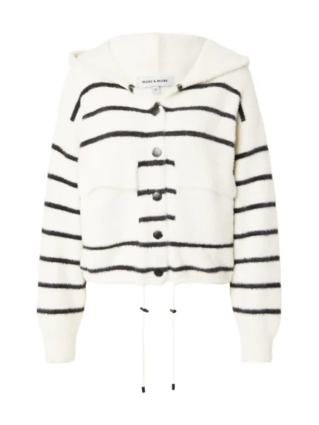 MORE & MORE Geacă tricotată negru alb