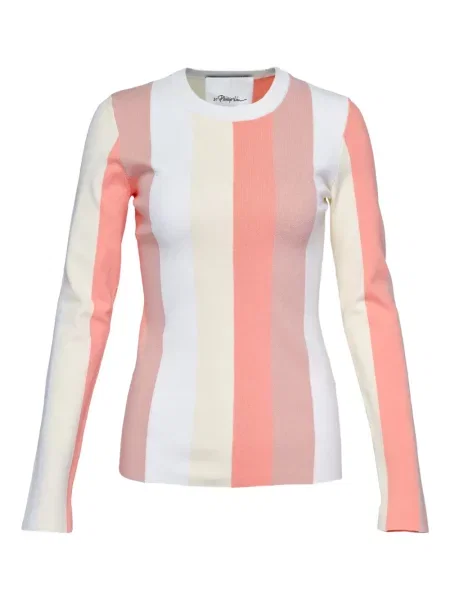 Tricou 3.1 Phillip Lim cu dungi lung roz