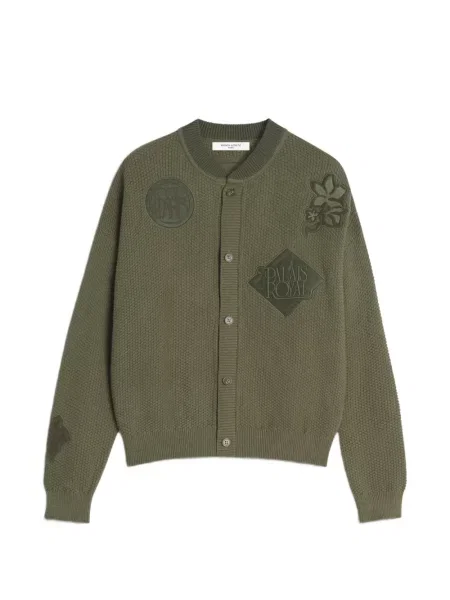 Cardigan Maison Kitsune cu aplicații verde