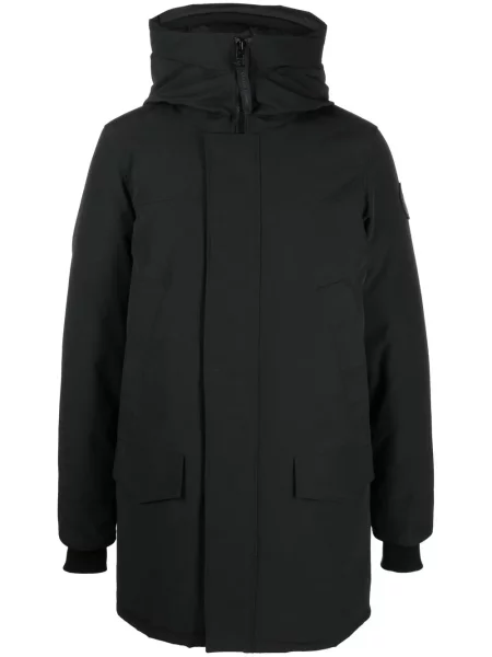 Palton Canada Goose cu glugă negru