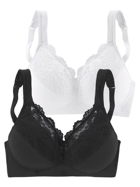 PETITE FLEUR Sutien negru alb