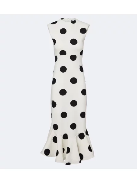 Rochie midi Jacquemus din jerseu alb