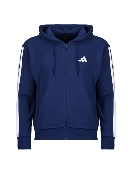 Geacă Adidas cu dungi din material terry albastru
