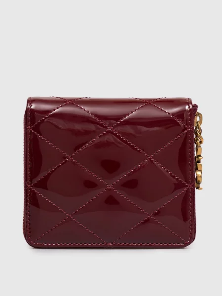 Кожаный кошелек Saint Laurent бордовый