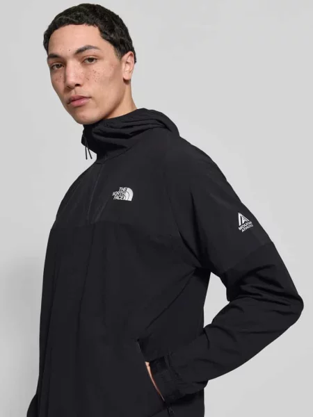 Bluza z kapturem z zamkiem błyskawicznym i logo The North Face czarna