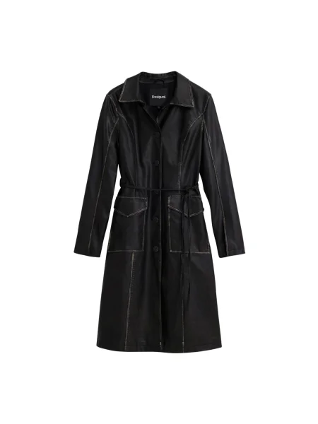 Desigual Palton de primăvară-toamnă negru