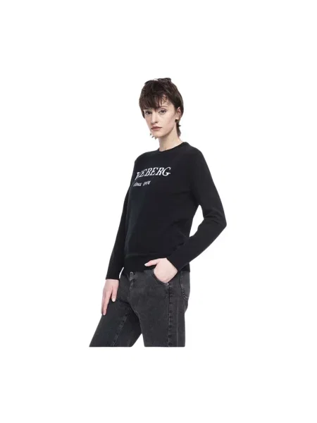 Dzianinowy sweter Iceberg czarny