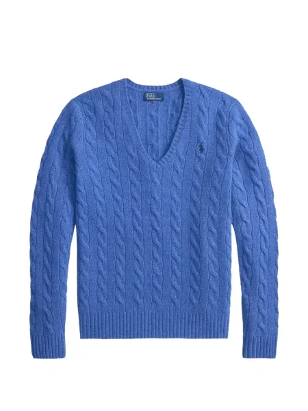 Pulover Polo Ralph Lauren cu decolteu în V albastru