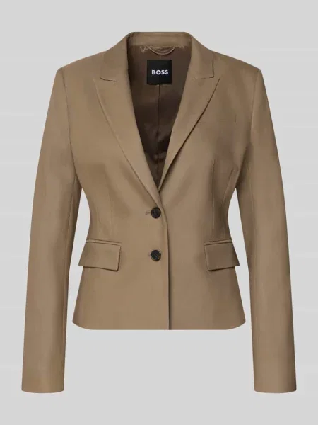 Krótki blezer o kroju slim fit z mieszanka i lyocellu model Boss