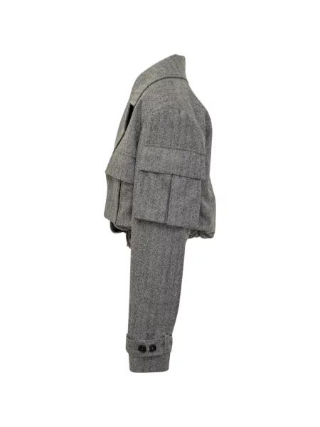 Decupat pantaloni Batakovic Belgrade cu model herringbone gri
