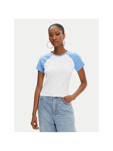 Juicy Couture Póló Contrast Slim Fit fehér