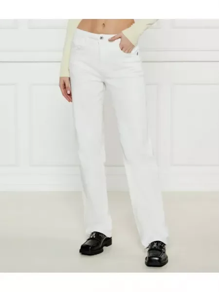 Patrizia Pepe Blugi | Straight fit | high waist alb