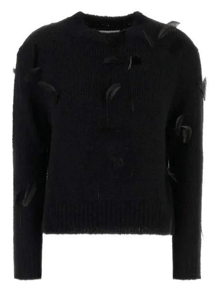 Pulover Jil Sander cu pene negru