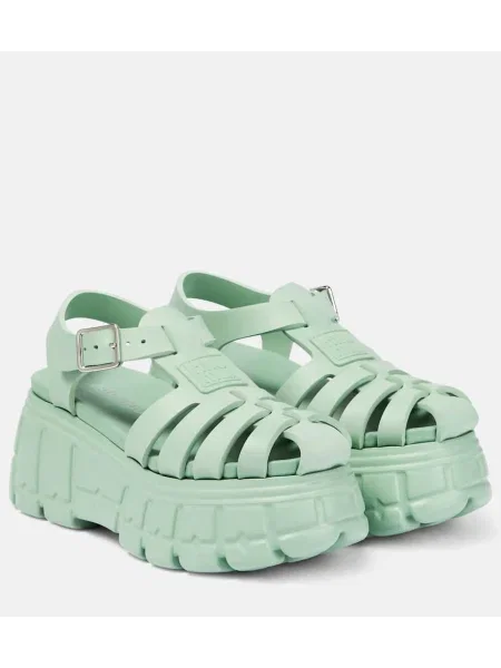 Sandali Miu Miu s platformo zelena