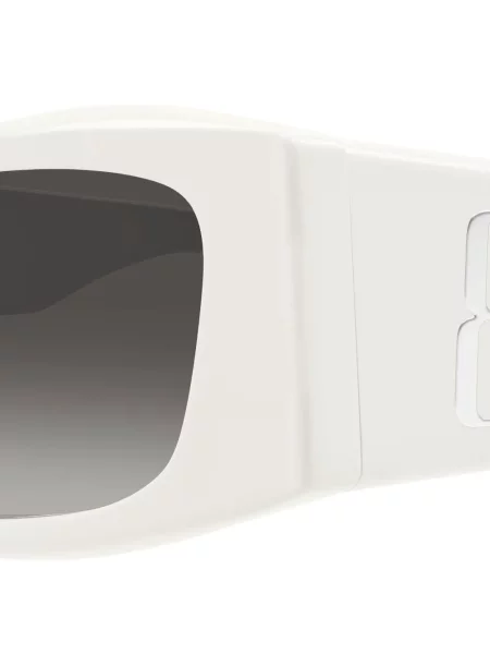 Γυαλιά ηλίου ορθογώνια Balenciaga Eyewear με αυτόγραφο λευκό